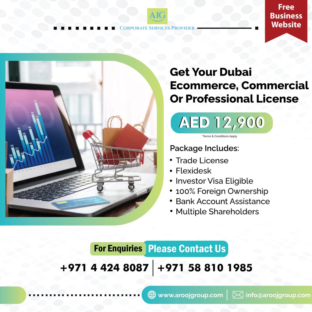 Get Ecommerce, Commercial or Professional License in Dubai